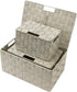 Sorbus Storage Basket with Lid, Mesh Hand-Woven Decorative Storage Boxes, Wicker Basket Organizers (Variety Pack)