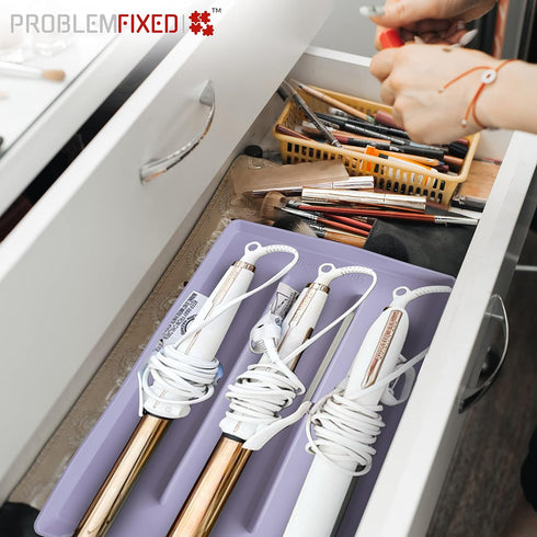 Silicone Mat for Hair Tools, Organizer for Hot Tools, Hair Dryer Holder, Versatile Hair Tool Organizer for Countertops