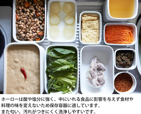 Noda Horo White Enamel Stockpot Food Container (S), Imported from Japan (One Pack)