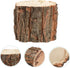 Yardwe Wooden Flower Pot - 3PCS Bark Vase Rustic Country Style Flower Planter, 10x10x10cm
