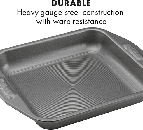 Circulon Total Nonstick Baking Pan With Lid / Nonstick Cake Pan With Lid, Rectangle - 9 Inch x 13 Inch, Gray by Circulon