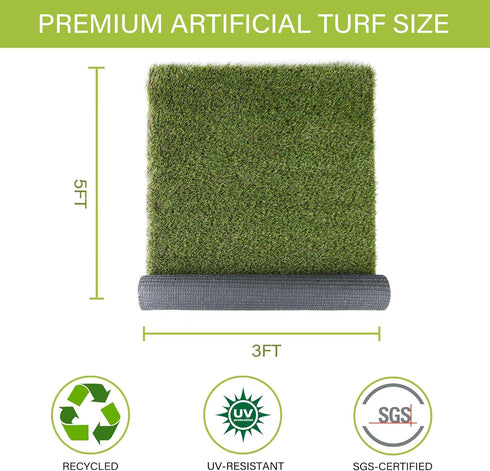 SUNTURF 3 5 Dog Grass Pads x FT Artificial Grass Pee Pads for Dogs Potty Fake Grass Rug Turf Mat for Dogs Training