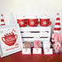 Hot Cocoa Bar Supplies Christmas Hot Cocoa Bar Banner Snowflake Red Hot Chocolate Bar Sign Toppings Labels Cup Tags