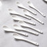 6PCS Porcelain White Coffee Spoons, Espresso Spoons for Tea, Sauce, Desserts