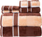 Lavish Home 6 Piece Bathroom Towels Set - 525 GSM 100% Cotton