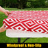 smiry Rectangle Picnic Table Cloth, Waterproof Elastic Fitted Outdoor Tablecloths for 4 Foot Tables, Wipeable Flannel Backed Vinyl Table Cover for Camping, Dining and Indoor (30"x48", Red)