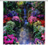 Nature Garden Shower Curtain Waterfall Colorful Floral Tropical Plant Jungle Rainforest Natural Scenery Landscape Fabric Bathroom Decor Curtain with Hooks by Sunhe