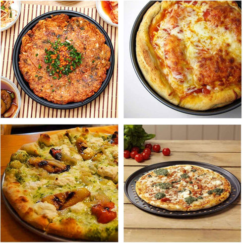 Handook Nonstick Pizza Pan for Oven, Carbon Steel Pizza Baking Pan with Holes, 12 Inch