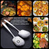 X-Large Serving Spoons Set - 9.8 Inch Slotted Spoon and Serving Spoon, 18/8 Stainless Steel Cooking Utensils, Pack of 2