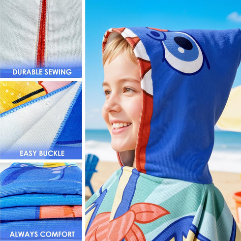 Ythuil Backpack, 30"x 25" 3-10 Dragon Hooded Towels for Kids, with Kids Beach Towel for Years, Dragon Gifts for Boys