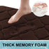 OLANLY Memory Foam Toilet Rugs U-Shaped 24x20, Ultra Soft Non-Slip Thick Bathroom Mat in Brown