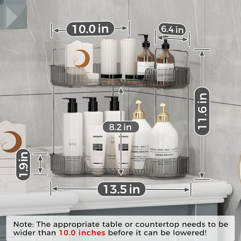 Counter Countertop 2 YCIA&DONE Corner Bathroom Organizer, Makeup Organizer for Vanity, Skincare Cosmetic Perfume Tray