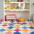 jinchan 2x5 Runner Rug, Colorful Trellis Washable Indoor Rug, Non-Slip Modern Diamond Carpet for Kids & Nursery