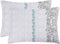 Wake In Cloud Bohemian Pillow Cases, Set of 2 Soft Reversible Pattern Printed Pillow Shams, Teal Gray, Standard Size