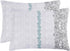 Wake In Cloud Bohemian Pillow Cases, Set of 2 Soft Reversible Pattern Printed Pillow Shams, Teal Gray, Standard Size