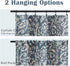 jinchan Floral Valance Curtain for Kitchen, Living Room, Vintage Flower Blue Valance, Room Darkening Window Treatment,