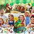 2 Pack Dinosaur Graduation Tablecloths, Dino Table Cover for Birthday, Kindergarten Preschool Grad, 52" X 87"