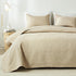 akkialla King Quilt Bedding Set,Beige Ultrasonic King/Cal King Quilt Set,Lightweight Soft Bedspread