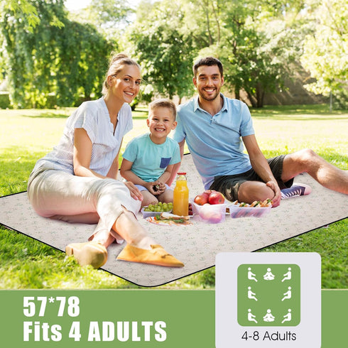 Picnic Outdoor Blankets Waterproof Extra Large - Beach Mat Sand Free Foldable with Carry Strap | Portable Camping