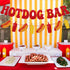 YWLACC Hotdog Bar Banner Hotdog Birthday Party Supplies for Children Kids Sausage Bday Party Decorations