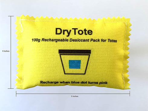 100g Rechargeable Desiccant Pack, Moisture Absorbing Bag, Silica Gel Desiccant Dehumidifier for Storage Bins and Totes
