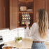 Countertop Rotating Spice Rack Organizer for Large Cabinets Kitchen with Thicken Spice Jars and Labels, Spinning Like