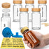 Glass Spice Jars with Bamboo Airtight Lids, 6 Pack, 4 oz Square Bottles with Shaker Lids