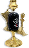 Craftsman SATVIK 4.5 INCH Brass Lord Shiva Linga Lingam Statue with Trishul and Brass Matki for Hindu Pooja Sculpture