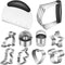 Stainless Steel Cookie Cutters Set, Pastry Cutter & Biscuit Cutter for Baking (10 Pcs/Set)