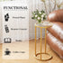 Easy Paws C Table Side End Table, Small Round Couch Sofa Tray Snack Table for Living Room, Bedroom,Accent Coffee