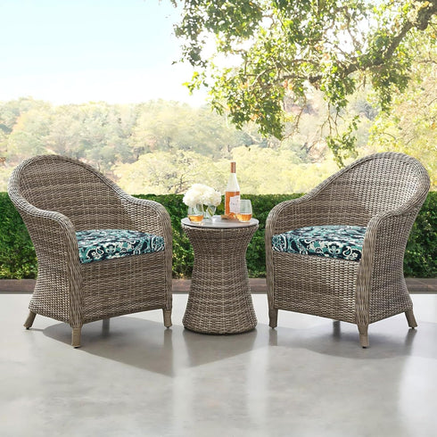 Set 4 17" 16" 2", downluxe Outdoor Chair Cushions of for Patio Furniture, Water-Resistant Patio Chair Cushions
