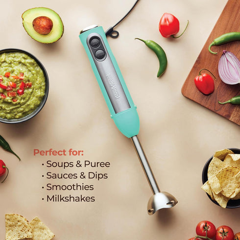 Powerful Immersion Blender, Electric Hand Blender 500 Watt with Turbo Mode, Detachable Base