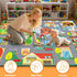 2.5x4 Car Rug for Kids Playroom - Road Rug for Boys Room Kids Play Mat with Road Tracks Car Play Mat, Feet