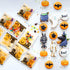 Boao 100 Pieces Clear Halloween Treat Bags, Self Adhesive Candy Bags Bulk Pumpkin Cellophane Plastic Cookie Pouch for