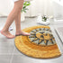 Half Round Door Mat,Semi Circle Bathroom Floor Rug,Tarot Sun Moon Rug,Non-Slip Welcome Entrance Way Rug,Absorbent Bath Mat,Microfiber Tufted Indoor Rug for Kitchen Living Room by WERGHJ