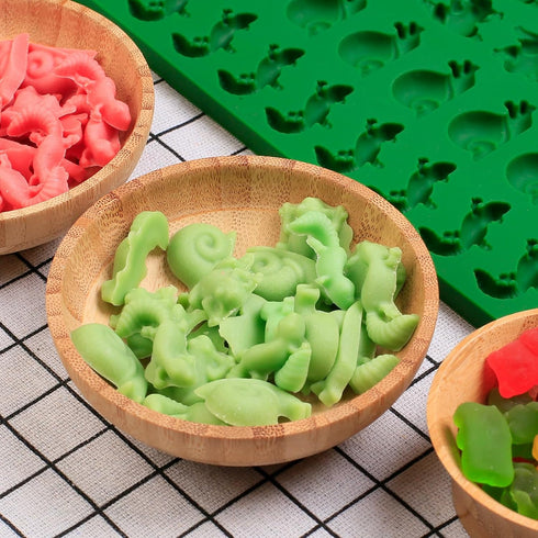 Mini Animal Silicone Mold - 70 Cavities Chocolate Candy Molds for Making Gummy/Cake Decor/Fondant/Biscuits for Kids