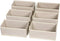 DIOMMELL 6 Pack Foldable Cloth Storage Box, Fabric Baskets for Clothes, Underwear, Socks, Beige