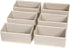 DIOMMELL 6 Pack Foldable Cloth Storage Box, Fabric Baskets for Clothes, Underwear, Socks, Beige