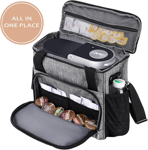 Coffee Maker Carrying Bag for Keurig K-Mini or K-Mini Plus, Grey Storage Mini Tote Case for Travel