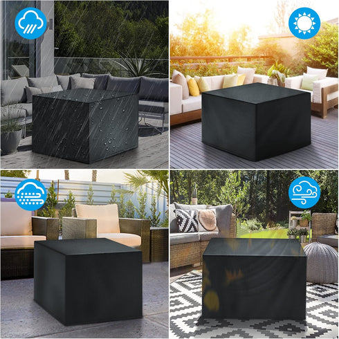 28.3 28.3 16.9 inch Patio Ottoman Cover Waterproof, x x Rectangular Outdoor Side Table Cover, Durable Outdoor Furniture