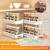 DABIGE 2 Pack Need:12'' Highx11'' Deepx5'' 10 Tier-2Tier, Pull Out Spice Rack Organizer for Cabinet, Slide Out Spice