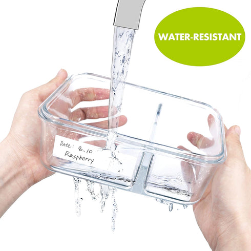 1000 Removable Blank Freezer Labels, Water Oil Resistant for Food Containers, 1 x 3 Each