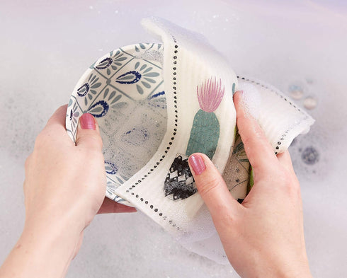 DII Swedish Dishcloths - Reusable Kitchen & Cleaning, Machine Washable, Biodegradable, 3 Piece
