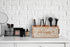 Farmhouse Decor 3 Compartment Silverware Holder - Utensil and Cutlery Caddy for Parties (10 x 4.5 x 5 Inches)