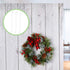 Hotop 15 Inch Wreath Hangers for Front Door - Steel Over The Door Hooks for Christmas and Halloween Decoration (White,