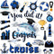 Lounsweer 24 Pcs Graduation Cruise Door Decorations, 2024 Congrats Grad Hat Magnet for Cabin Door, Refrigerator