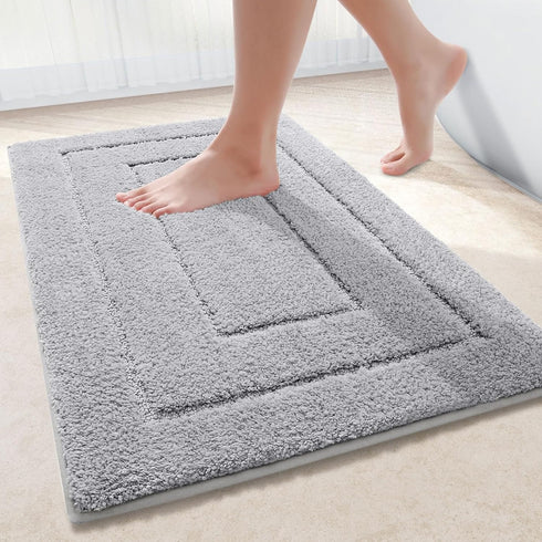 Buganda Bathroom Rugs, 30" x 20", Soft Microfiber Non-Slip Shaggy Bath Carpet, Machine Wash