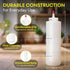 16 OZ 2 PACK, BRIGHTFROM Squeeze Bottles, Leak Proof, Wide Neck, BPA FREE Plastic, Condiment Empty Squirt Bottle