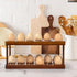 2 Countertop, 36 Wooden Double Layer Egg Holder - Farmhouse Kitchen Acacia Egg Tray Organizer - Tier Fresh Egg Storage