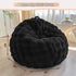 LIFEREVO Fluffy Faux Rabbit Fur Bean Bag Cover (No Filler), Soft Luxury Fuzzy Stuffed Animal Storage Bubble Large Bean